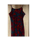 Daytrip Women's M Floral Satin Slip Midi Dress Party Cocktail Photo 1