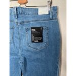 Paige Cindy Crop High Rise Straight Blue Jeans Womens Size 34 Raw Hem Photo 2