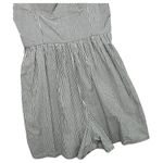 New Trashy Diva Romper Womens 8 Blue White Seersucker Pin Up Striped Retro 70s Photo 5