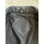 Jacqueline Ferrar Jacqueline Ferrari Solid Black Leather Jacket Size Large Classic Button Money Photo 8