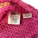 Sigrid Olsen Pink Floral Hand Knitted Pullover Sweater, Sz Medium Photo 10