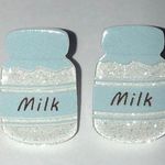Cute Milk Jar Earrings Blue Photo 0