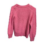 Design History  XS Hot Pink Shine V-Neck Sweater Acrylic Blend Photo 3