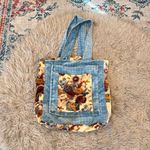 Vintage 1970s terry cloth handmade bag Blue Photo 7