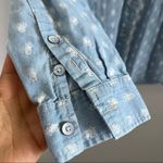Madewell Denim Chambray Button Front Collar Shirt Southwestern Casual Small Photo 2