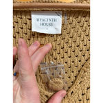 NWOT HYACINTH HOUSE Tan Short Sleeve Alice Cardigan Size Small Brown Photo 1