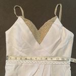 Women’s White Wedding Dress Leg Slit Silver Beading Corset Back Size 2 NEW White Photo 9