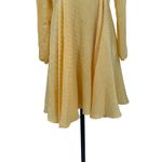 Maje  Roseau Jacquard Skater Dress Long Sleeve Yellow‎ Size 40 US Large Photo 5