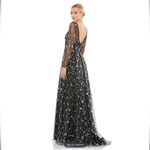 Mac Duggal NWT 12360 Illusion Long Sleeve A Line Gown Black 2 Photo 3