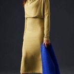 Anthropologie  Daily Practice Drapey Slouchy Sweater Midi Dress Moss Green Size S Photo 0