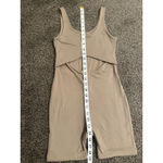 Women's Faded Rose Taupe Sleeveless Romper with Cutout Size S Photo 5