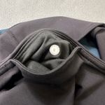 Lululemon Leggings 6 Womens Teal Blue & Black High Rise Athletic Yoga Gym Pocket Photo 3