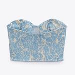 ZARA  Linen Blend Print Top Photo 2