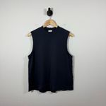 Pact Women’s Organic Airplane Mock Neck Shell in Navy Blue Size L Photo 3