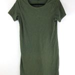 Old Navy  T Shirt Shift Dress Slub Knit Cotton Blend Olive Green S Tall Photo 0
