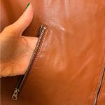 Quince  Brown Sheep Leather Moto Jacket Classic Biker Zip Large Photo 4