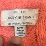 Lucky Brand  Women Medium Barbiecore Pink Fuzzy V-Neck Taylor Swift Sweater‎ Photo 3