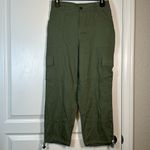 A.Peach  Cargo Linen Blend Olive Green Pants Size Small NWT #0617-OC Photo 1