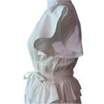 O.P.T Chic White Midi cotton Dress with Ruffle Detail small New Photo 9