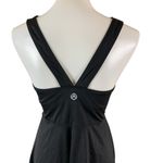 Attarco Black Sleeveless Skater Dress Scallop Edge Detail Size Medium Photo 3