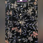 Dress Barn Vintage  Embroidered Velvet Floral Design Blazer Women Size Large Photo 4