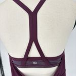 Lululemon C.Y.B Tank Plum Wee Are From Space Built In Bra Open Back Size 6 Purple Photo 7