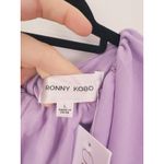 NWT Ronny Kobo Kelly Lavender Mini Dress Large Blouson Pastel Event Coquette Purple Photo 4