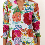 Charlee Alexis Dress Hydrangea Floral Large White Photo 0