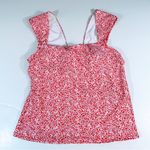 Lands’ End Women’s Square Neck Underwire Tankini Top Size 6 D NWT Red Photo 3