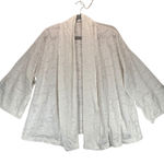 Simple Pleasures Lace Kimono Open Front Cardigan Floral USA Made One Size White Size M Photo 0