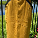 Byblos Italy 44 = US 10 gold/mustard midi skirt Photo 0