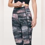 Lululemon Time To Sweat Crop 23” Leggings Azurite Poppy Coral Multi Sz 6 Rare Photo 3