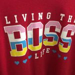 Wound Up - New graphic sweater “living the boss life”… size XXL red Photo 1