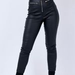 Princess Polly Black Leather Pants Photo 0
