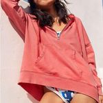 Aerie  oversized coral quarter zip M Photo 0