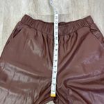 We Wore What Brown Vegan Leather Joggers in Cacao Size Large Photo 8
