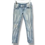 Miss Me Jeans 28 skinny embellished rhinestone flap pockets low rise light wash Photo 2