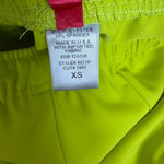 IC By Connie K Pants Womens XS Green Pull On Floral Applique Slit Crop Career Photo 5