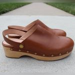 J.Crew Women's Rich Oak Convertible Leather Clogs Sz 8 Photo 5