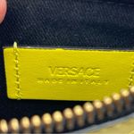Versace Coated Canvas Calfskin La Greca Modular Zip Pouch - Yellow - Preowned Photo 6