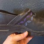 Dansko Women’s  Black Clogs with Purple Embroidered Detail Photo 5