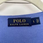 Polo Ralph Lauren Women’s Large Blue Mulberry Silk Sweater Photo 1