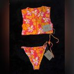 Stone Fox Swim NWT stone fox Floral Orange and Pink Women's Swim Set Photo 2