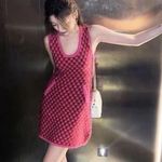 ZARA NWT  PINK PLAID KNIT MINI DRESS Photo 1