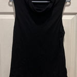 EXPRESS Black Sleeveless Mock Neck Top Women's Size L Cotton Modal Blend Photo 0