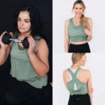 Zyia ‎ Active Forest Nimbus Split Back Tank Top Photo 10