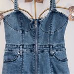 Juicy Couture Sweetheart Neckline Medium Wash Denim Mini Dress Size Medium Photo 3