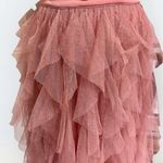 Altar'd State Altar’d State Evelinah Large Ruffle Tulle Maxi Dress Dusty Rose Prom Formal Gown Photo 14