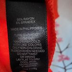 EXPRESS NWT Women's  One Shoulder Flutter Sleeve Orange Gold Shirt Top Size XS Photo 3