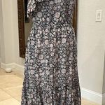Rebecca Taylor La Vie Floral Print One Shoulder Ruffle Cotton Midi dress medium Photo 0